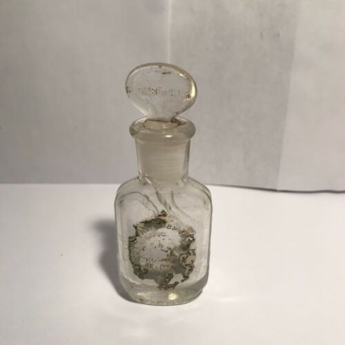 Antique Glass Ricksecker Perfume Bottle With Stoppper