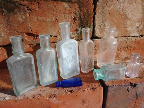 vintage antique old bottle  collection miniature small lot 7