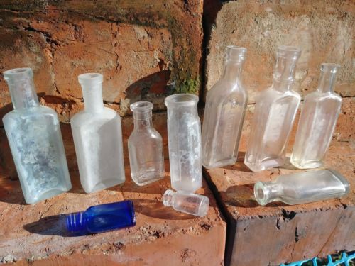 vintage antique old bottle  collection miniature small lot 1