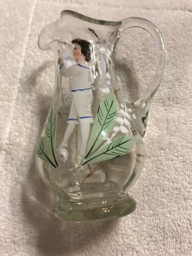 Mary Gregory Glass Small Pitcher