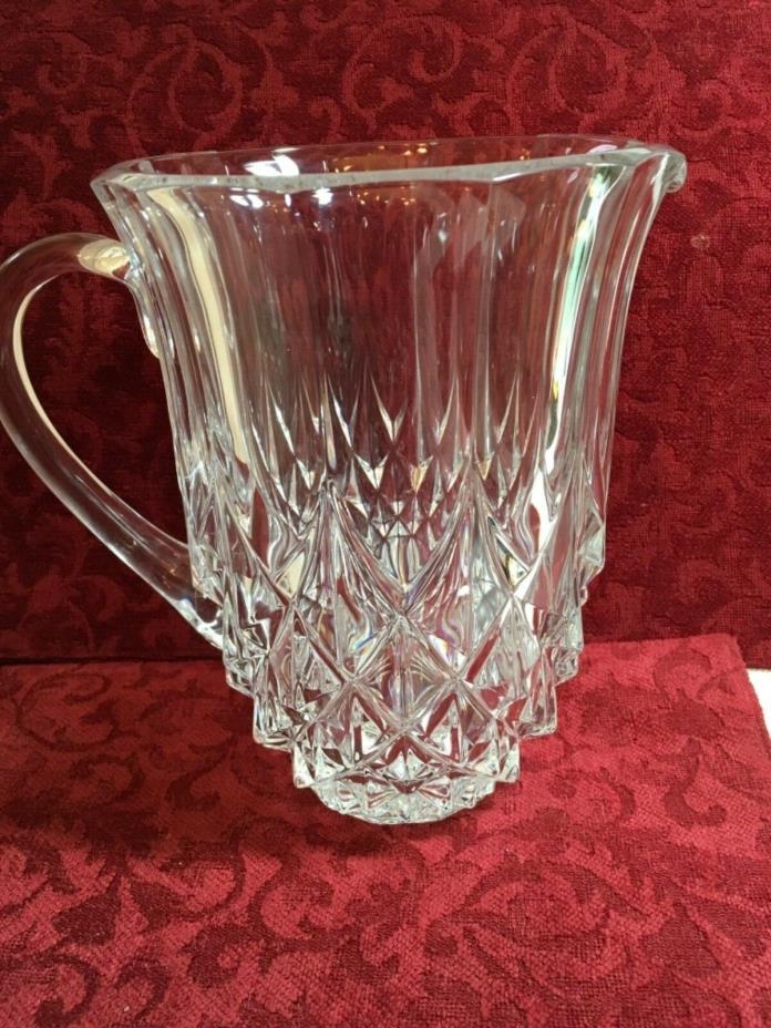 Val St. Lambert Heavy Imperial Crystal Large 40 Oz  Pitcher Signed Belgium Nice!