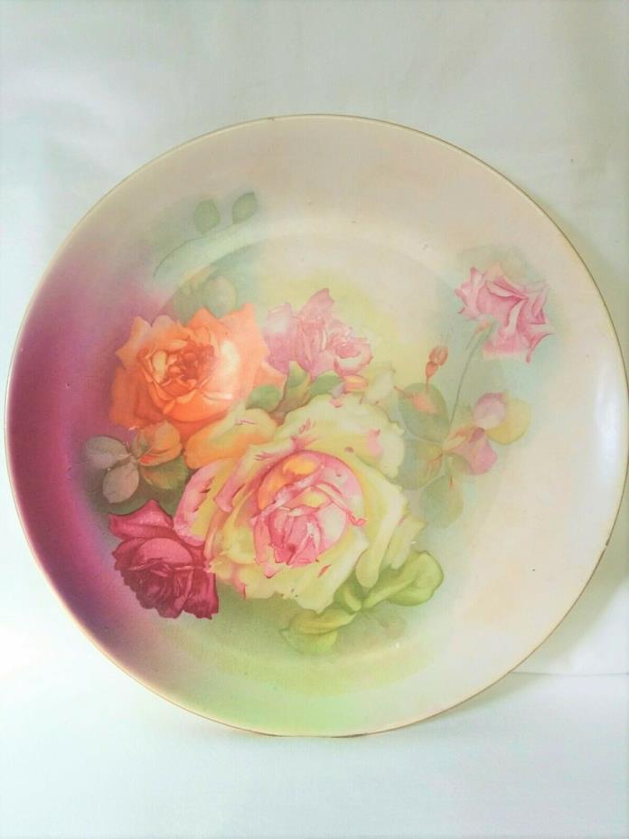 Very Old Floral-Patterned Dresden plate - 10-3/4