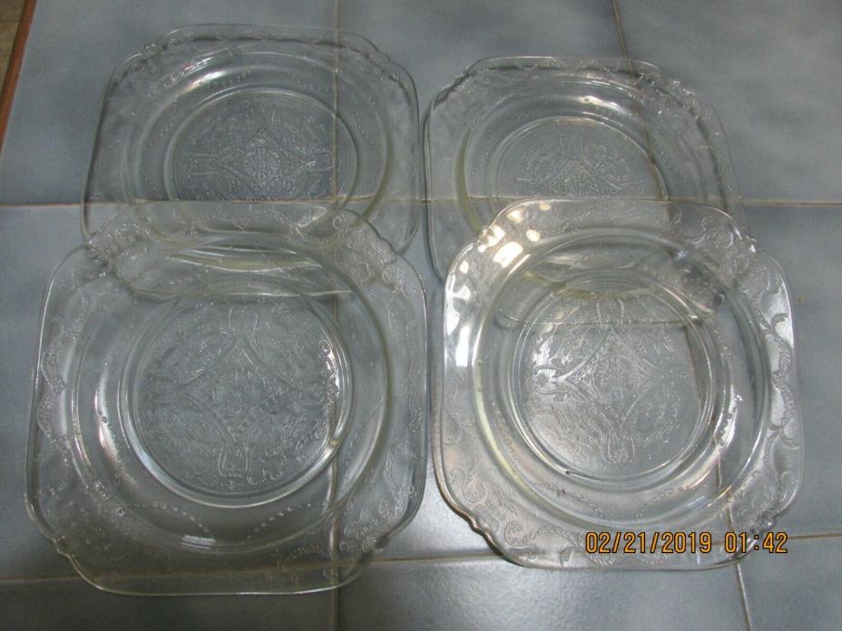 Vintage Cut Glass Dessert Plates