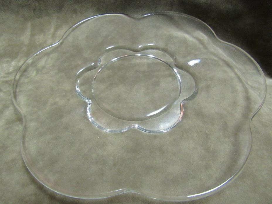 1950's Duncan and Miller Clear Glass Canterbury Pattern Luncheon size Plate