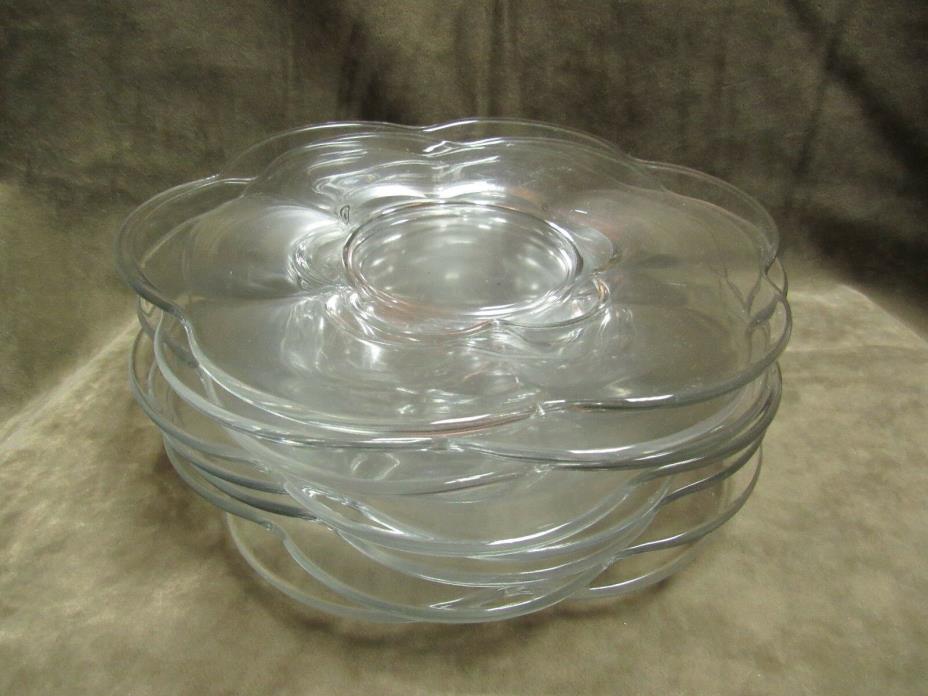 1950's Duncan and Miller Clear Glass Canterbury Pattern Luncheon size Plate Lot