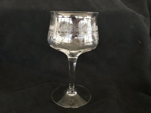 Antique HEISEY Crystal Water Goblets  MONTICELLO Pattern  (1 Goblet) Stock # 3