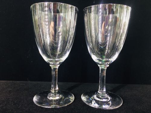 Fine Vintage Baccarat Crystal Stemware 1960s Cordial Glasses Acid Etched Signed