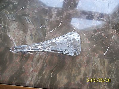 Dashboard Automobile Vintage Crystal Etched Floral Design Flower Vase