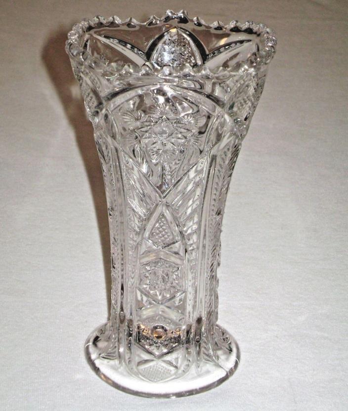 Antique EAPG Cambridge Glass  Snowflake Vase