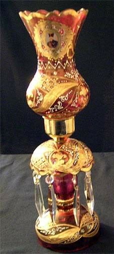 Vintage Persian Luster Lamp Lal-e Shamdoon