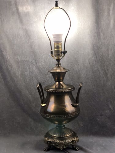 Antique Brass Urn Lamp Westwood Industries Ornate Base Handles