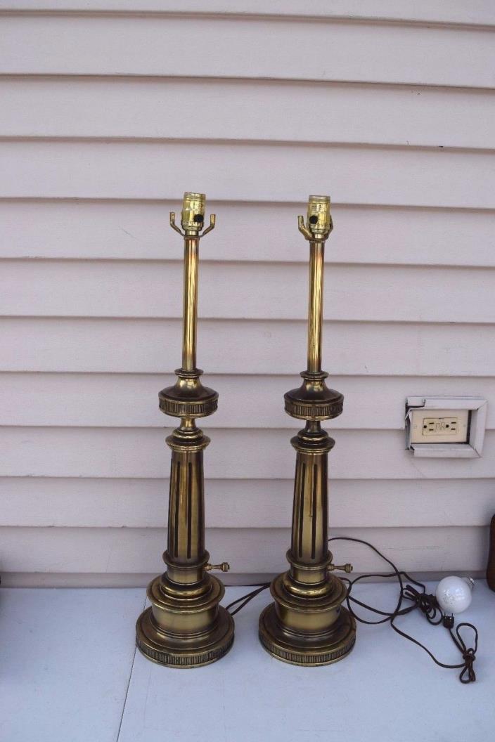 Vintage Pair Stiffel Brass lamps.