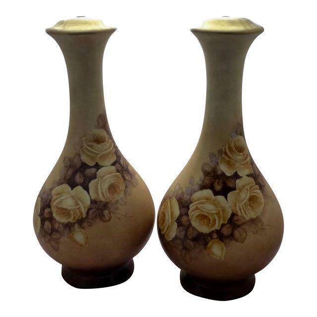 Antique Limoges Lamp Bases - A Beautiful Pair