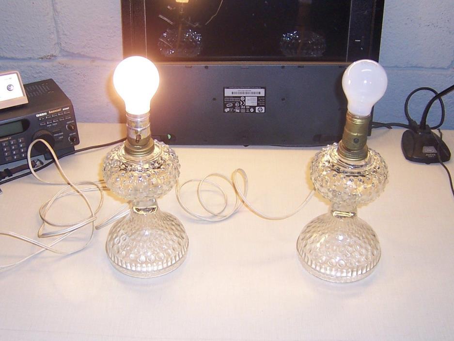 Vintage Glass Table Lamps, Oil Lamp Bases