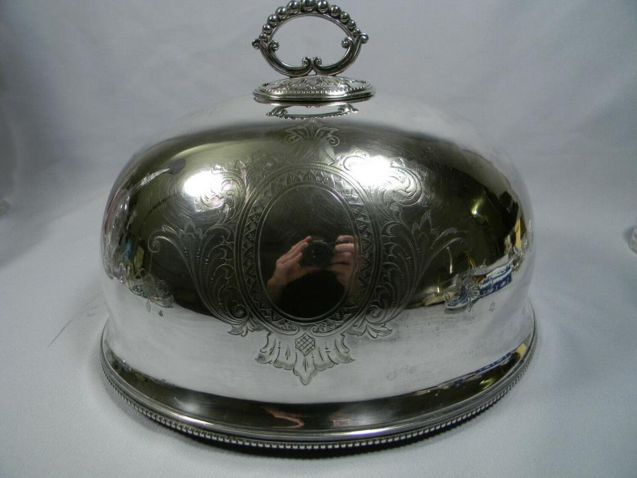Joseph Rodgers & Sons Sheffield Silverplate Food Cover with Cartouche