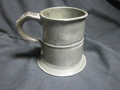 Antique Pewter IMPERIAL 1/2 Half Pint Mug Tankard - VR 199 with crown imprint!