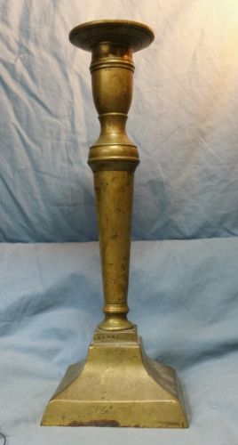 Antique Anderson Brass Foundry Candlestick Holder approx 9