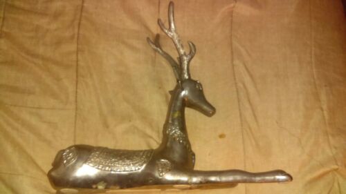 Vintage Genuine French Stag Deer Metal Statue 14