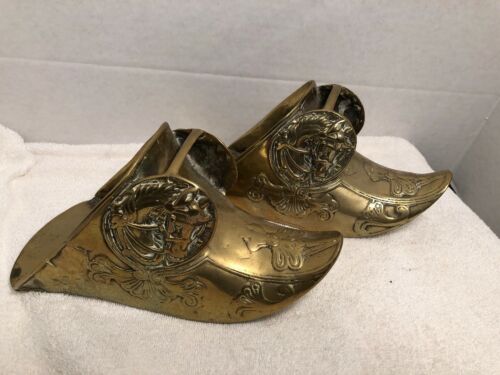 Antique Pair Bronze Brass Conquistador Stirrups Boots Venezuela Horse Ornate 10