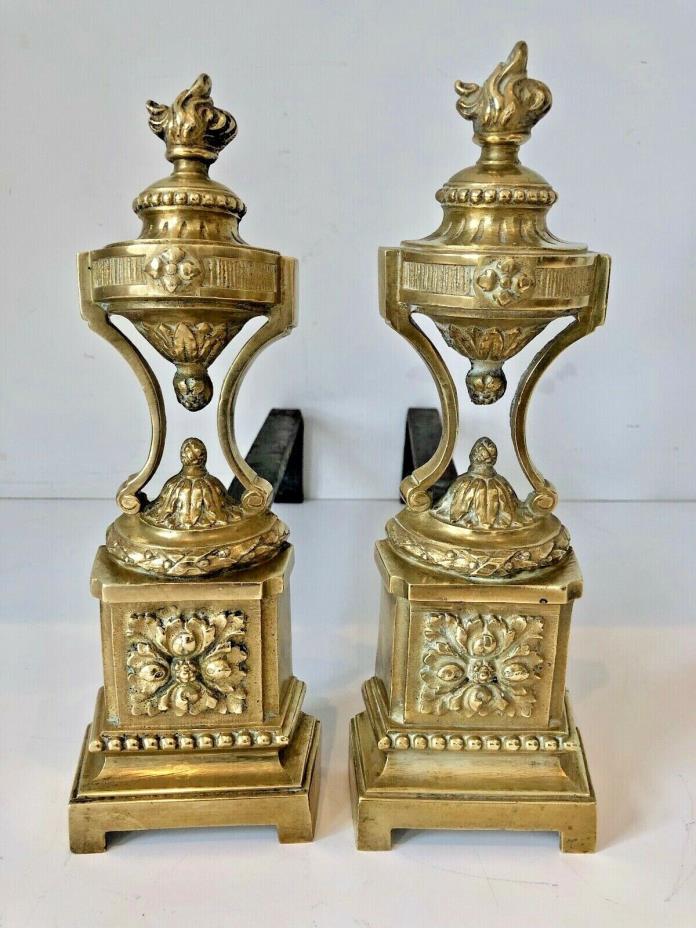 antique fireplace andirons chenets