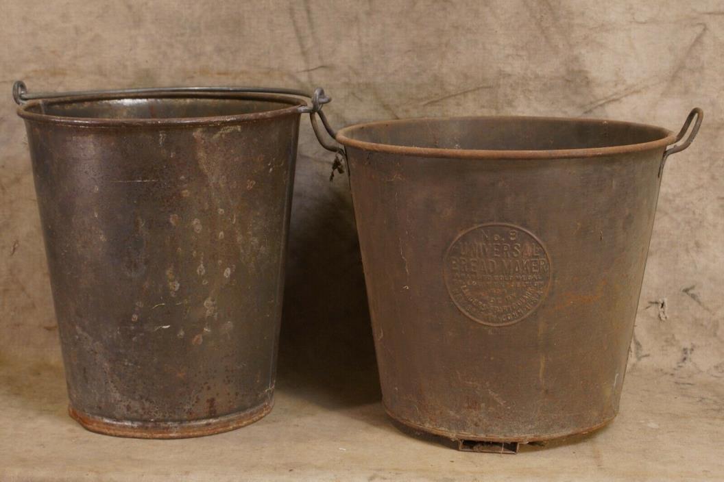 1904 No. 8 Universal Bread Maker Bucket + Second Bucket Decor