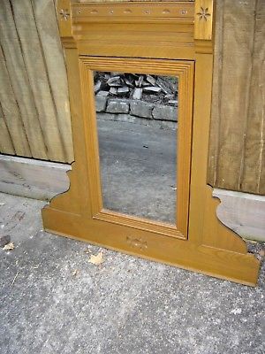 Antique Chestnut Eastlake Dresser Mirror.8915b
