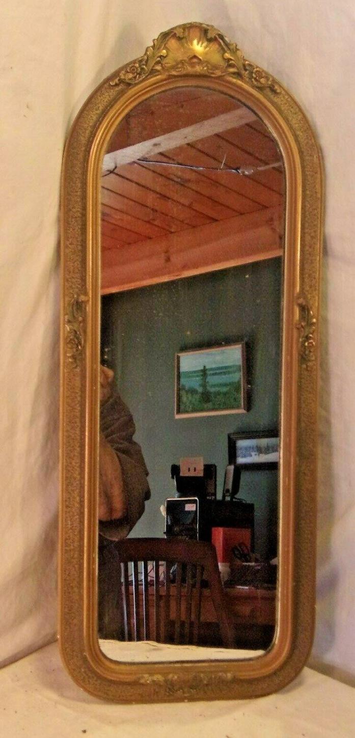 Antique 1920s oblong frame with mirror 10 3/4 x 26 1/2 mirror 8x24 molding 1 1/2