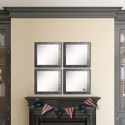 Williston Forge Holeman Safari Silver Wall Mirror Set of 4