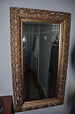 Antique Large Gold Leaf Beveled Mirror from Crab Orchard (KY) Springs