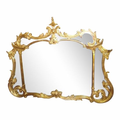 Vintage Baroque Hollywood Regency Ornate Mirror Italy