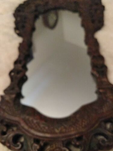 Oriental Designed Vintage Mirror With Solid Wooden Frame