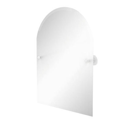 Allied Brass Shadwell Arched Tilt Accent Mirror Matte White