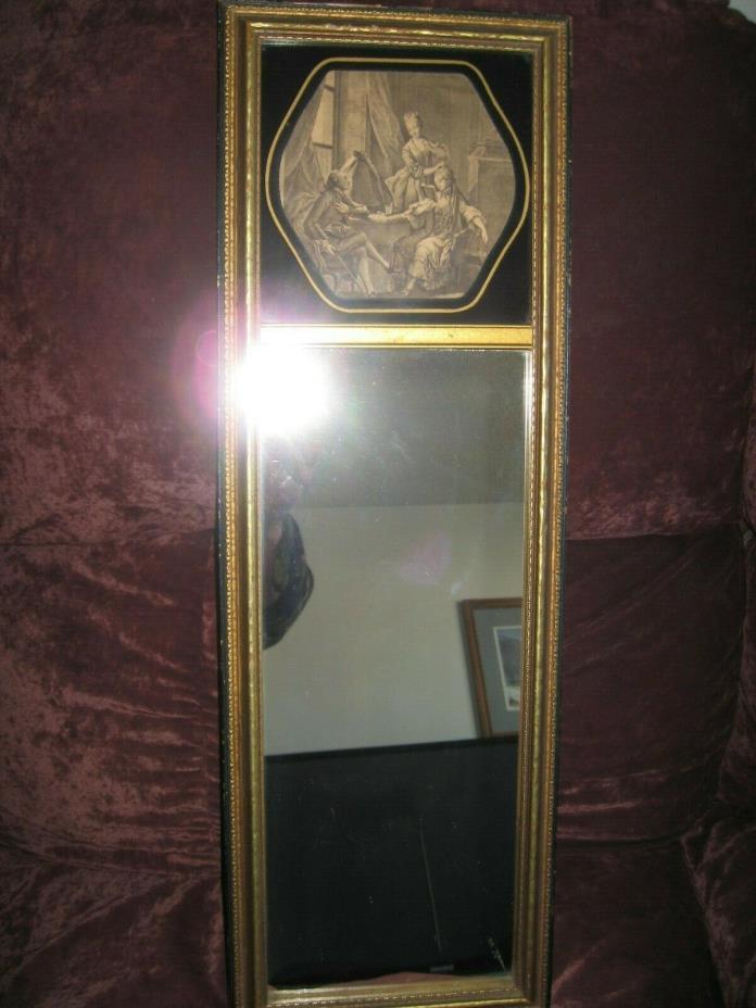 Antique Wood Framed Trumea,  Victorian Mirror.