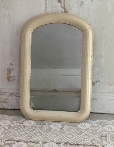 Antique Shabby Chic Cream Chippy Painted Mirror