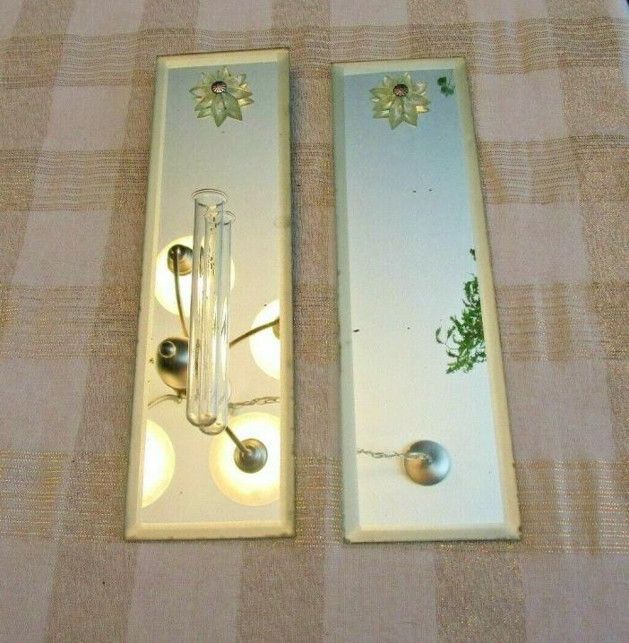 Vintage Wall Hanging Mirrors-Bevel w Rosettes 12