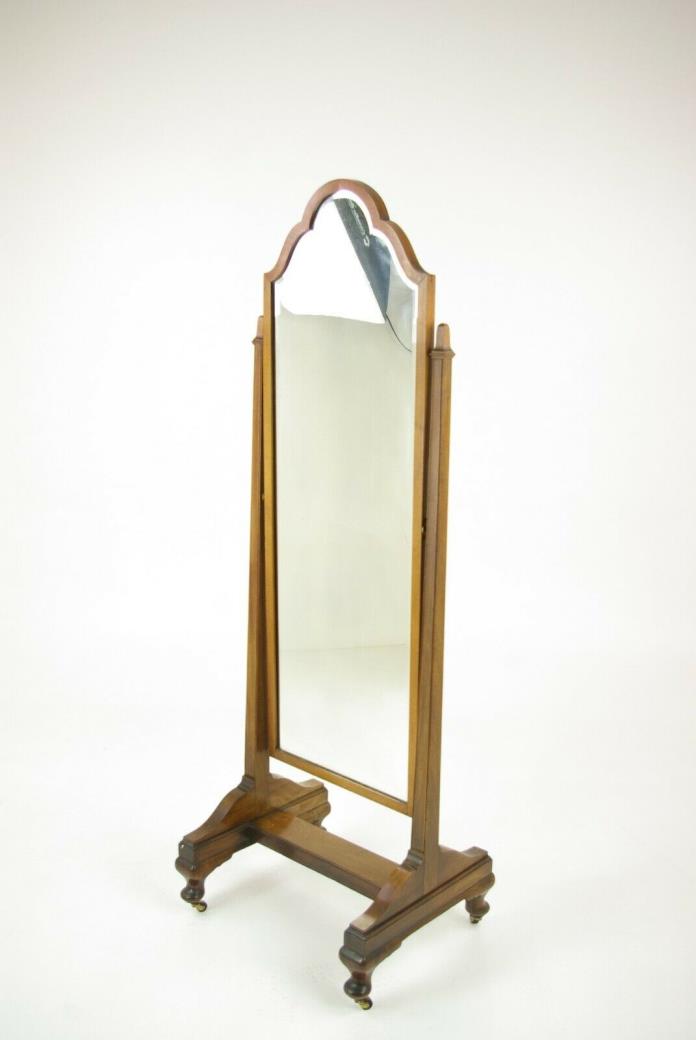 Antique Cheval Mirror, Dressing Mirror, Vanity Mirror, Scotland 1910, B1433