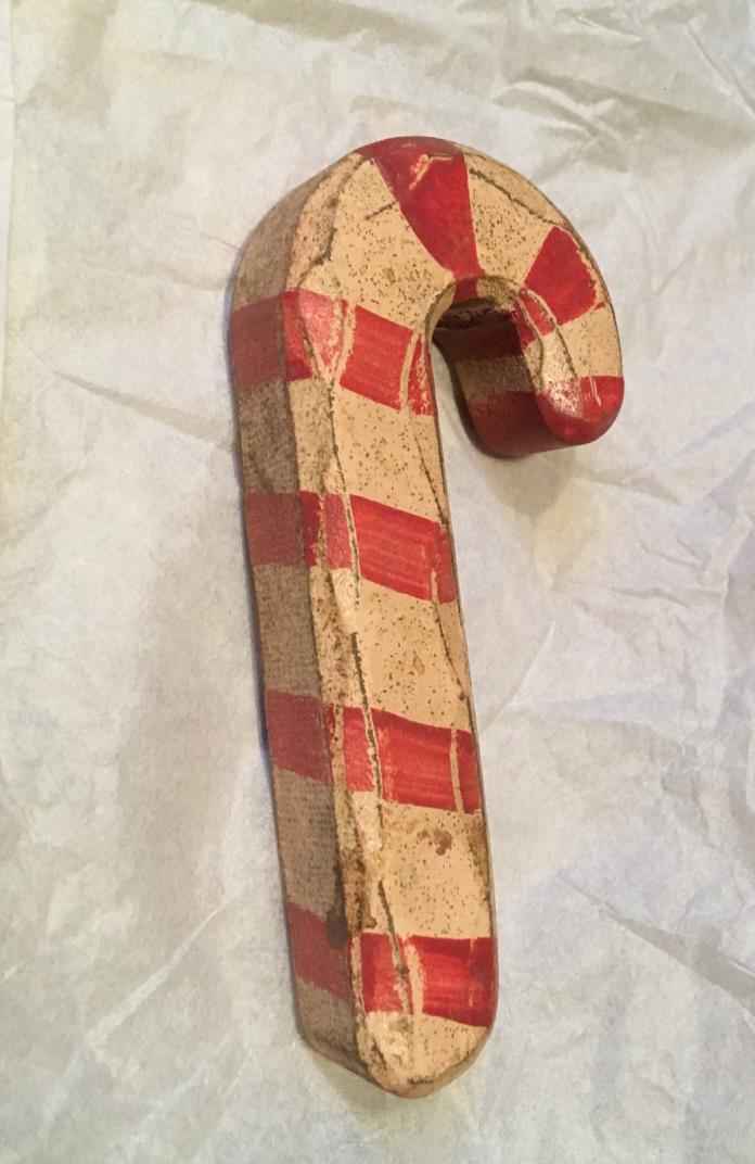 Wooden Carved Candy Cane Ornaments