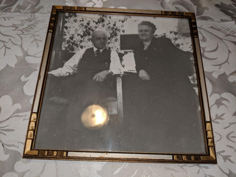 Vintage Photo Picture Black White Old Couple