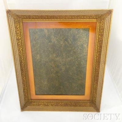 French Antique Gold Bronze Filigree Edged Oversized Picture Frame c1900 10x13