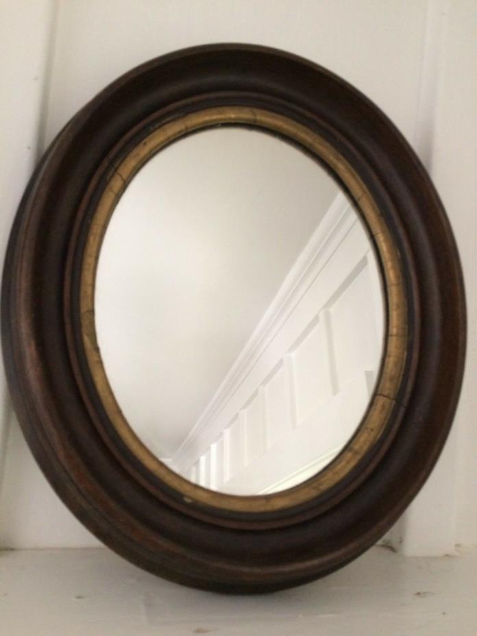 oval mirror with frame antique