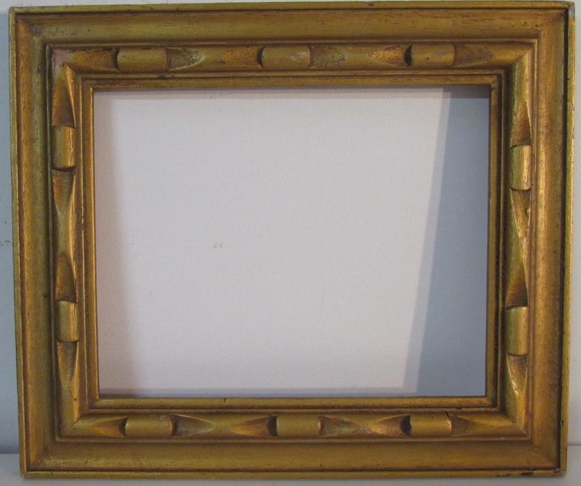 AMERICAN ART & CRAFTS GILDED WOOD FRAME FOR PAINTING  10 X  8 INCH