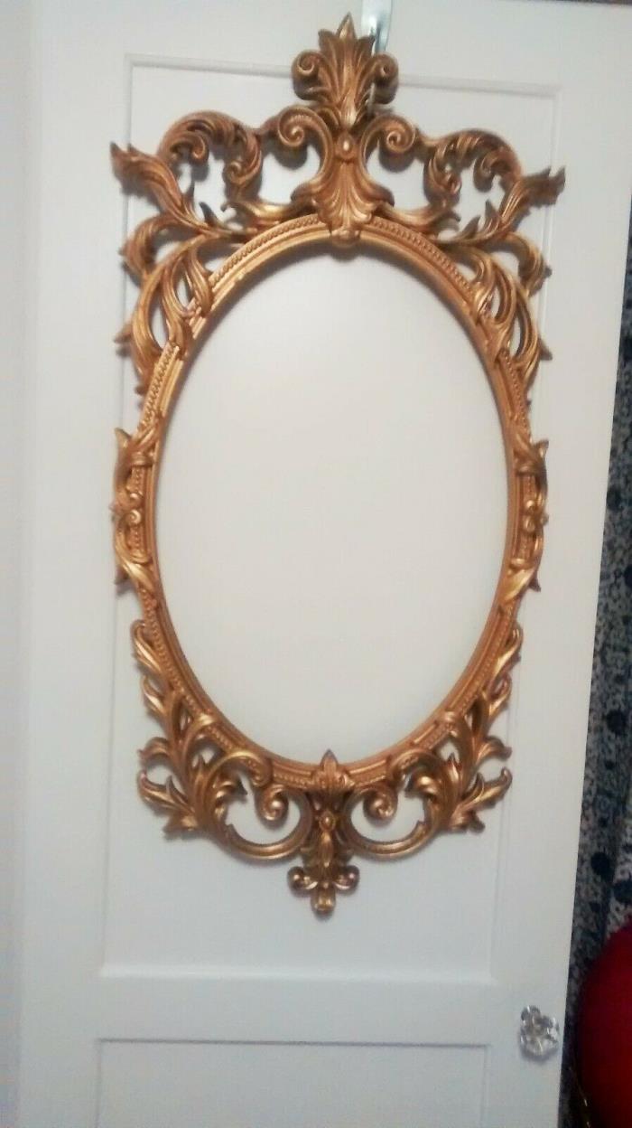 Gold Oval Frame Ornate Baroque French Style Open back  Wedding Portrait