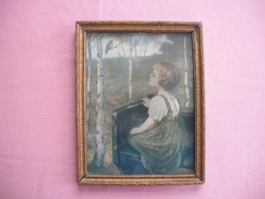 1920's Vintage Framed Print **SPRING SONG** by Simon Glucklick 8