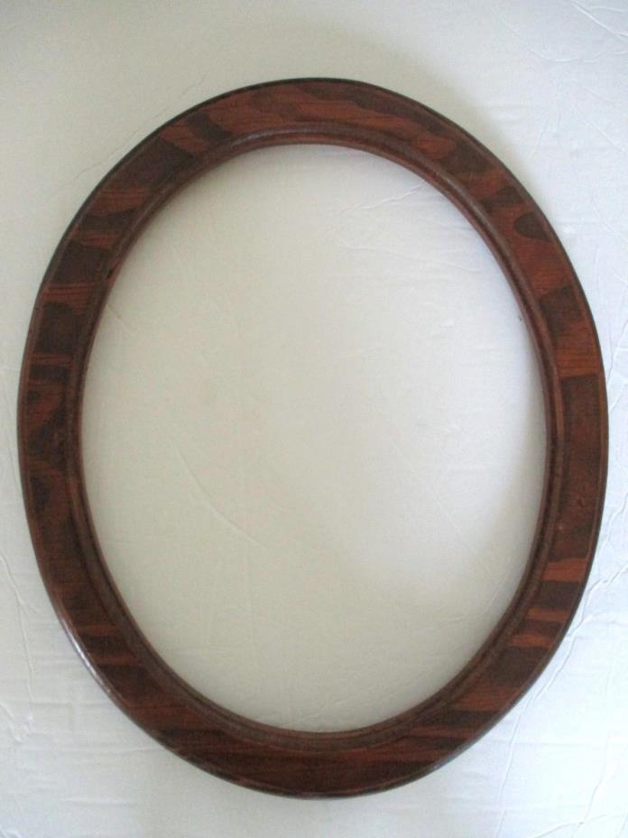 Vintage Oval Wood Picture Frame Handmade