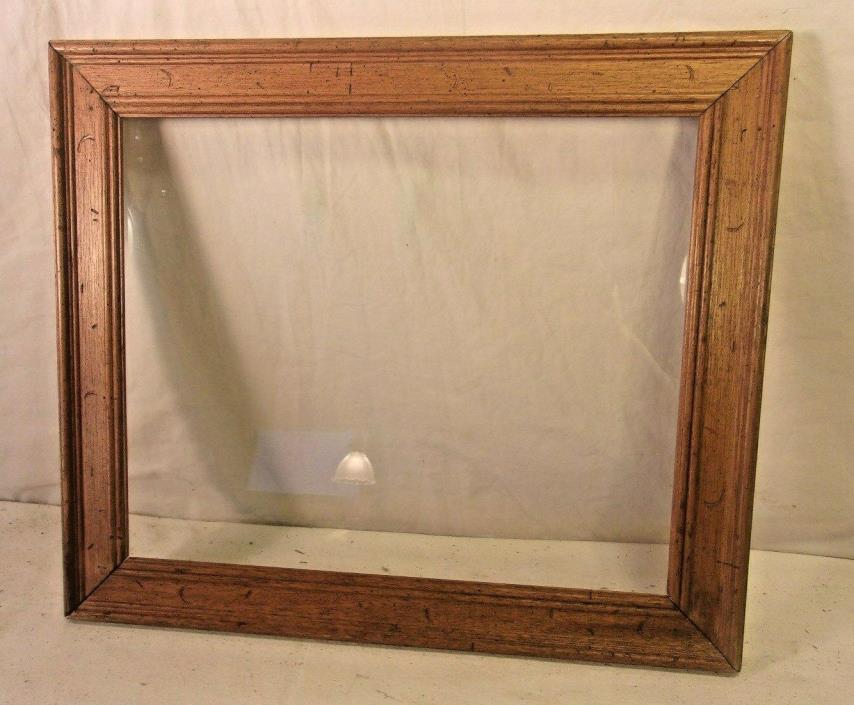 Vintage mid century custom wood frame 17 1/2 x 20 1/2 holds 14x17 molding 2