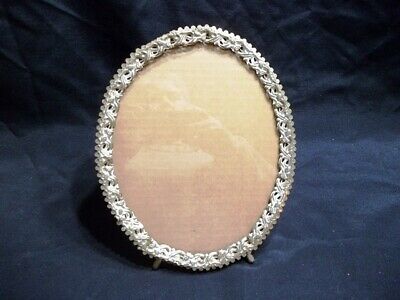 Vintage Oval Gold Tone Metal 8x10 Picture Frame - Glass Included