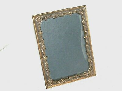 VINTAGE ORNATE CAST BRASS TABLE TOP PICTURE FRAME