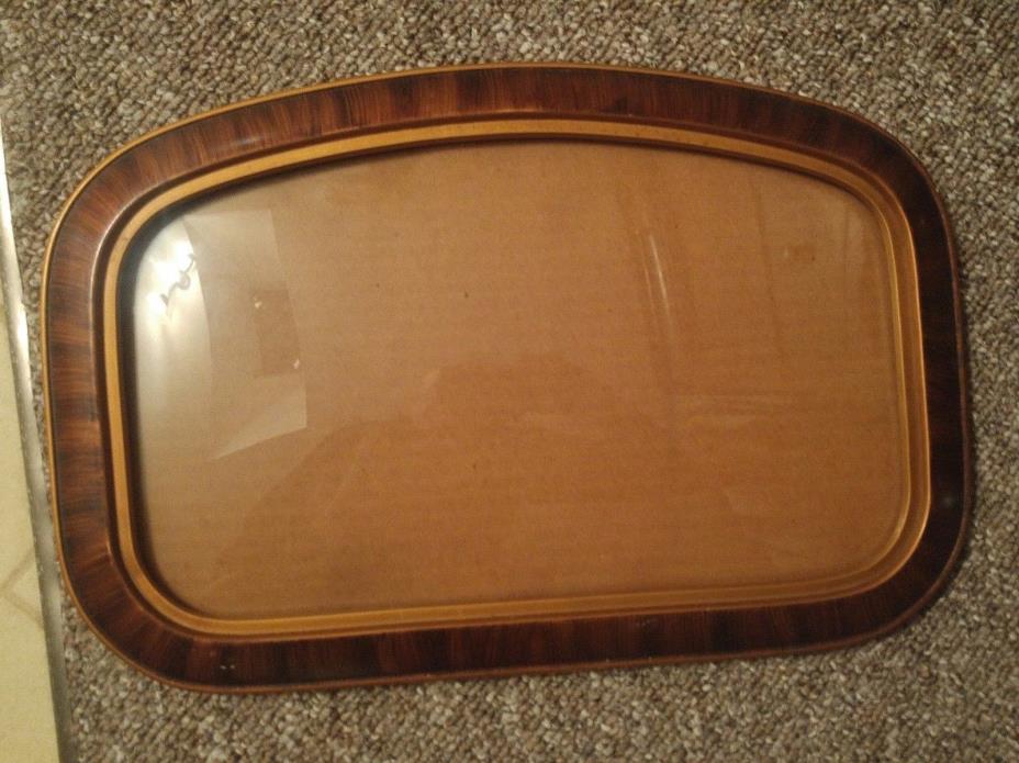 Antique nice old picture frame tiger stripe looking