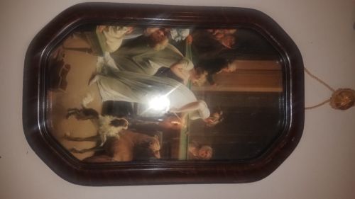 Vintage Picture Frame Octagonal with Bubble Convex Glass