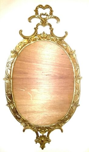Large Vintage Brass Mirror Picture Frame